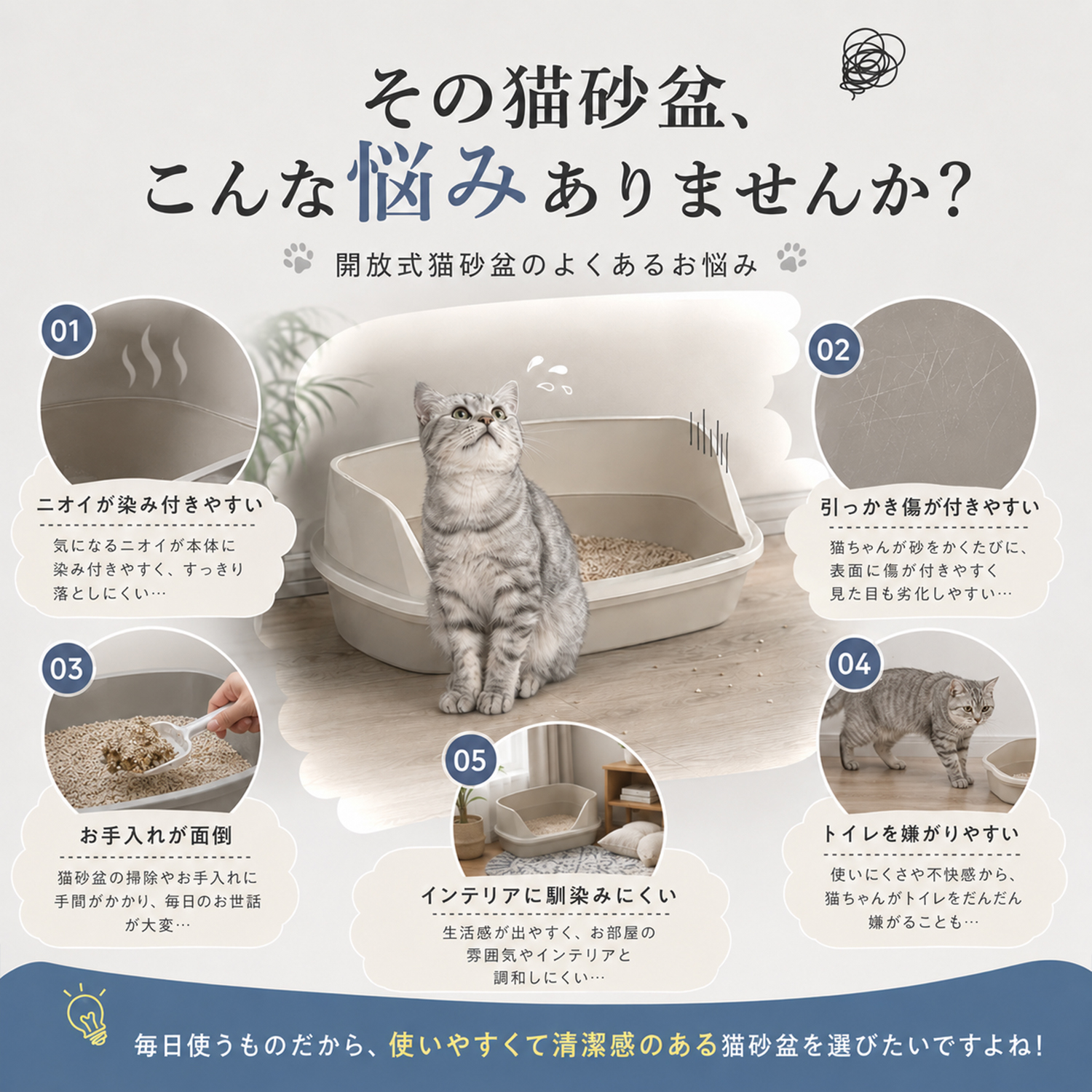 ステンレス猫トイレ大型猫対応洗える掃除簡単飛び散り防止広めサイズ