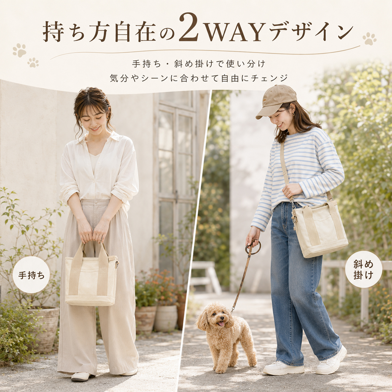 シェットランドシープドッグ犬 シェルティ 犬用散歩バッグ2WAY