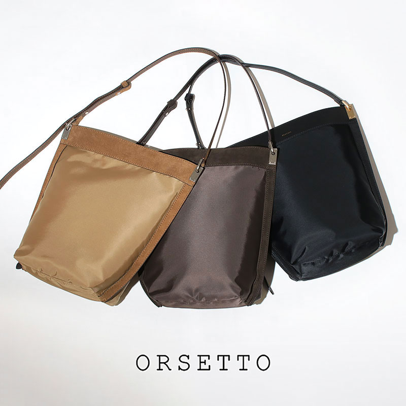 ORSETTO ナイロントートバッグ ORSETTO｜2way ナイロン トートバッグ “METALLO” 01-113-11-yo - Piu