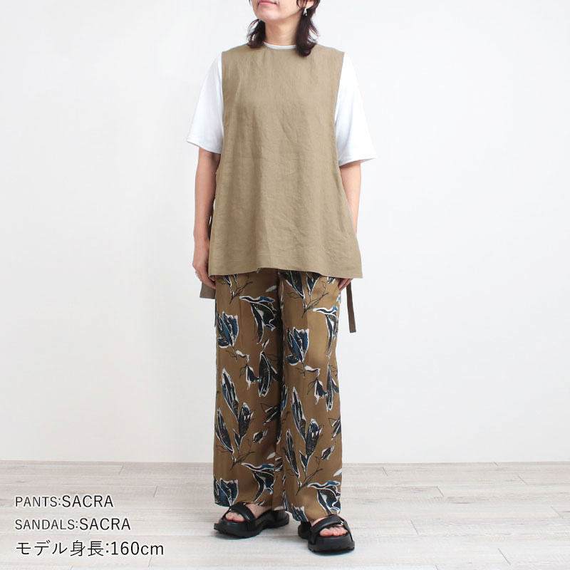 SACRA（サクラ） トップス SUPERIOR ベルギーリネン ノースリーブ