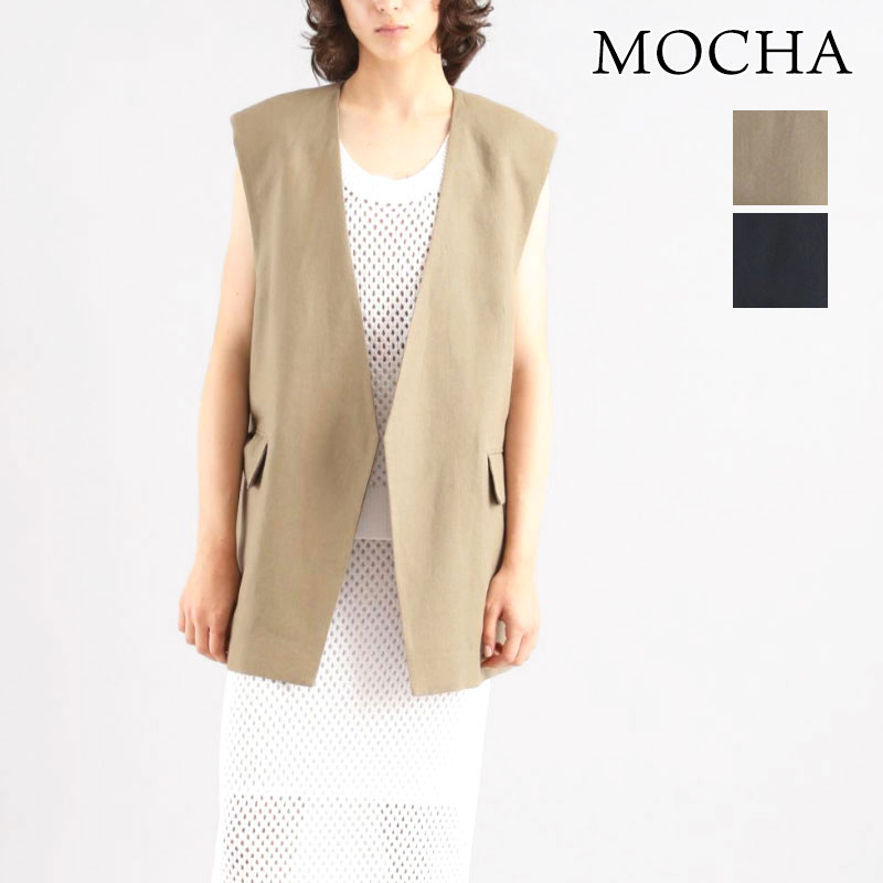 SACRA サクラ ジレ リネン ノーカラー 125107061 日本製 正規品 SACRA（ファッション） SACRA サクラ ジレ リネン ノーカラー