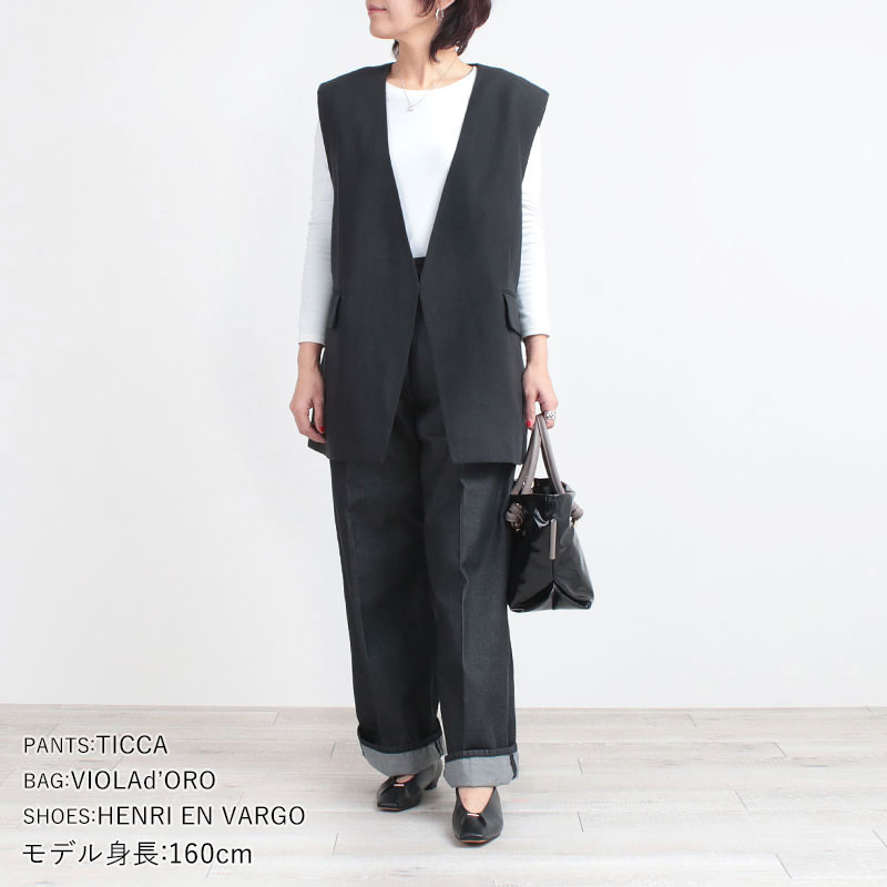 SACRA（ファッション） SACRA サクラ ジレ リネン ノーカラー