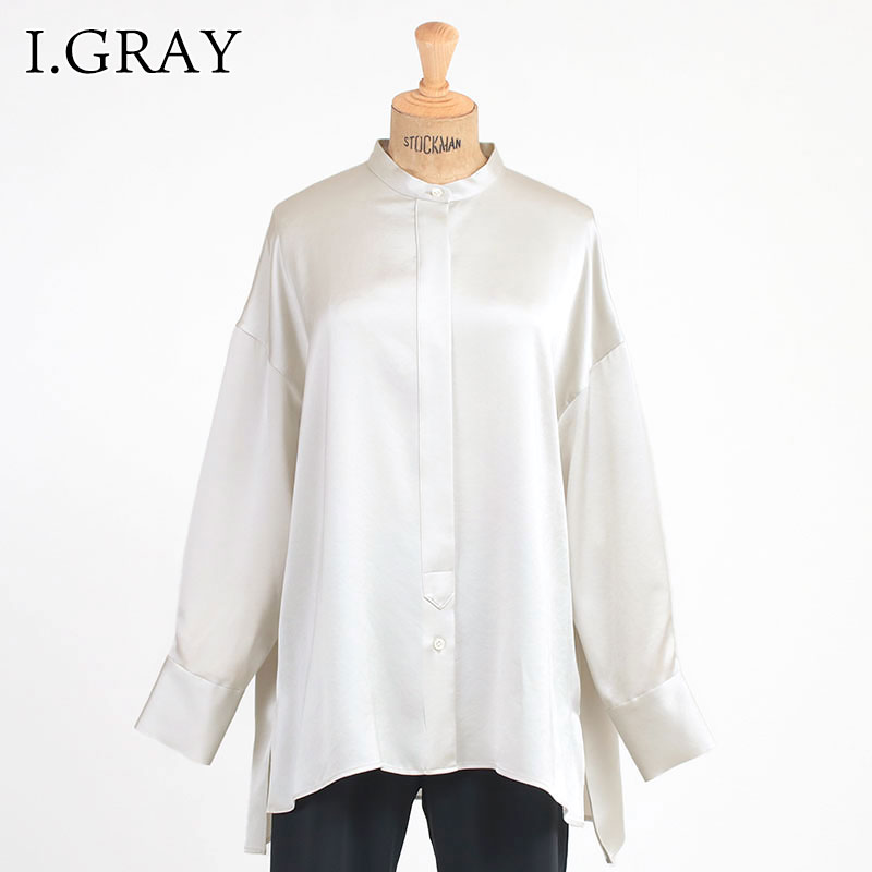 SACRA（サクラ） サテンシャツ TRIACE SATIN 124619071 : バッグと財布