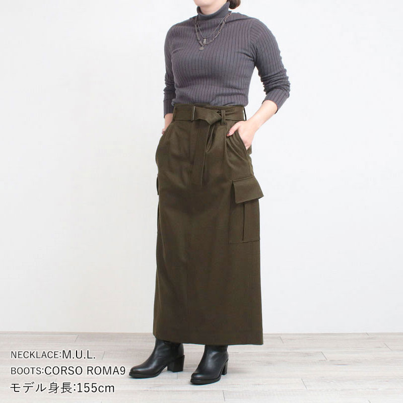 SACRA（サクラ） スカート SACRA 123617121 ミリタリースカート ベルト