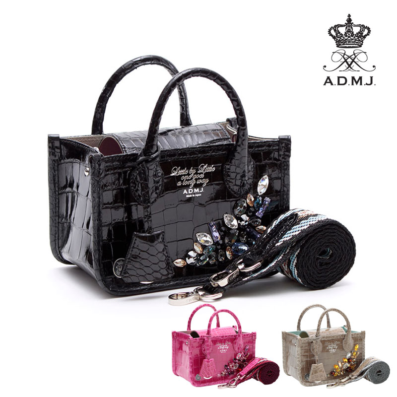 A.D.M.J ADMJ 正規品 クロコダイルレザー 折り財布 グレージング