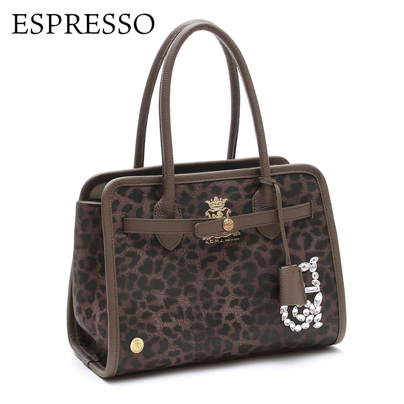 A.D.M.J トートバッグ ADMJ バッグ フィバナイラ クリスタル付ヘリ巻き