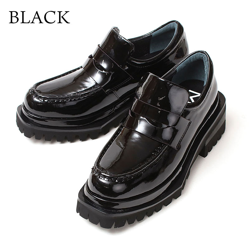 MANA（マナ） ローファー ビッグソール 551205 エナメル パテント