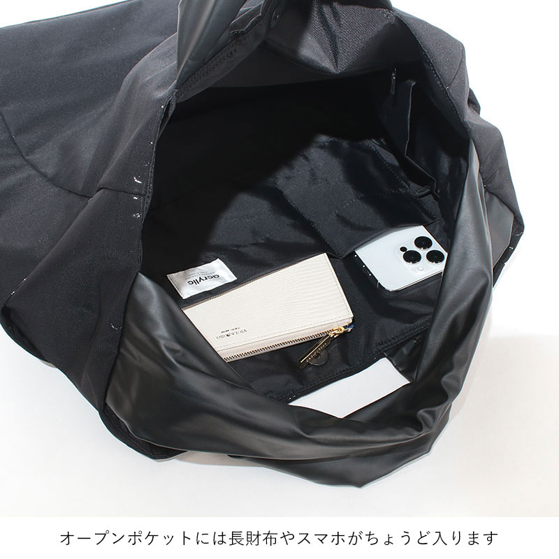 acrylic 2WAYトートバッグ 1162 ドットブラック 中身イメージ
