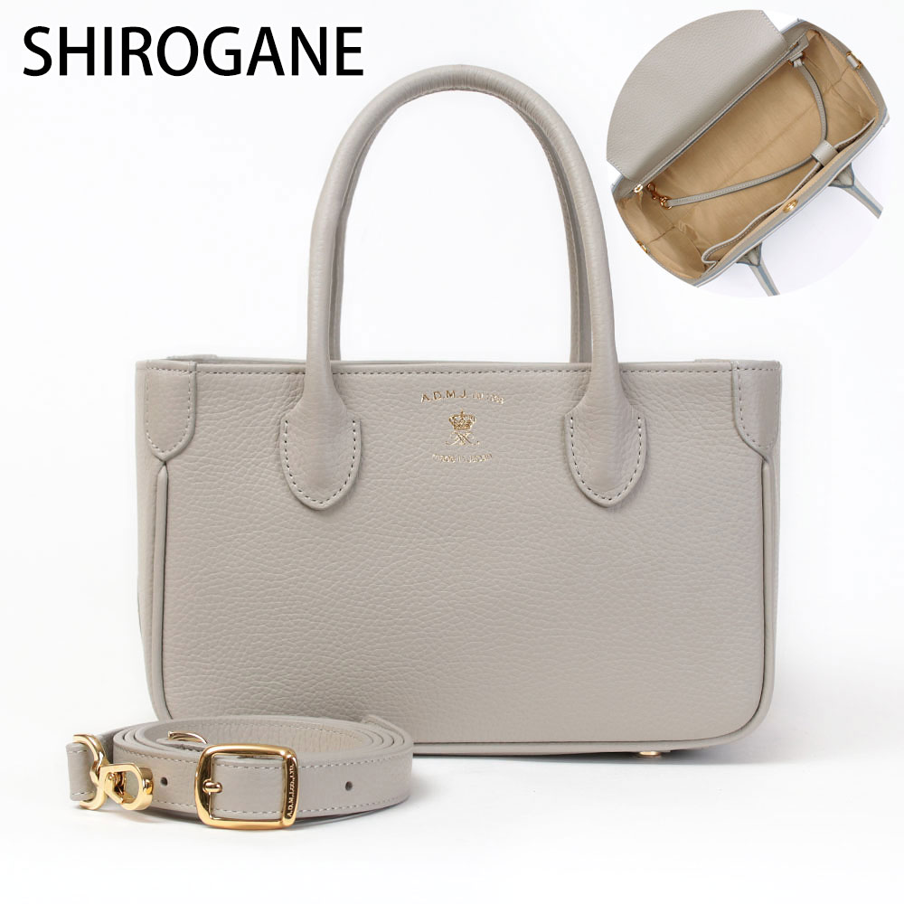 admj ストラップ付きミニトート SHIROGANE