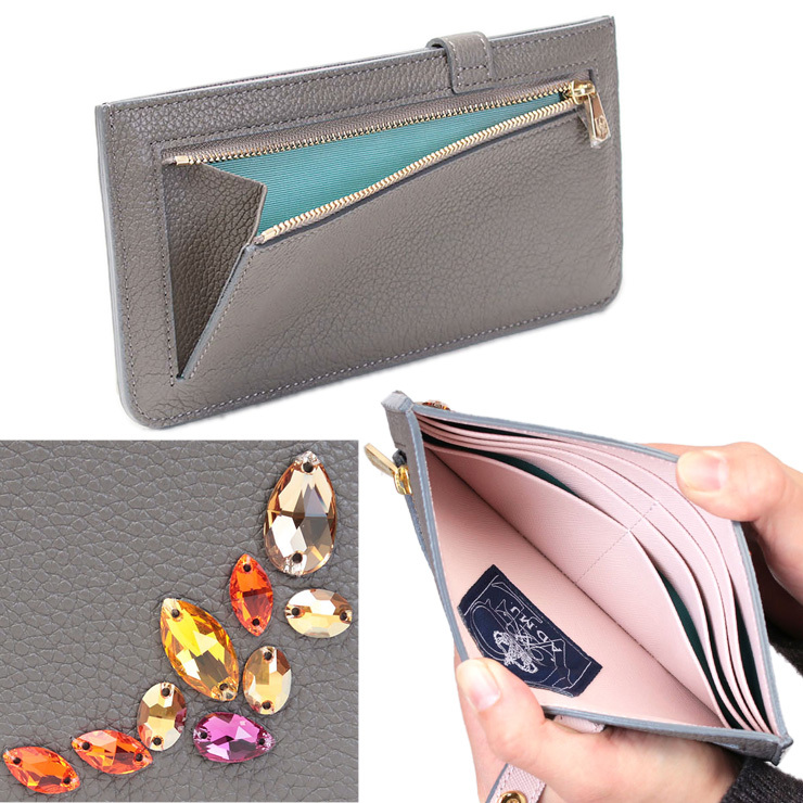 A.D.M.J admj×jolisac 財布 スリムウォレット クリスタル9 エー