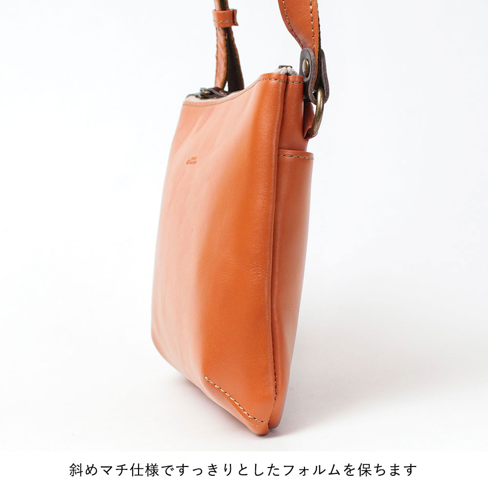 LESS DESIGN サコッシュ 本革 サイド