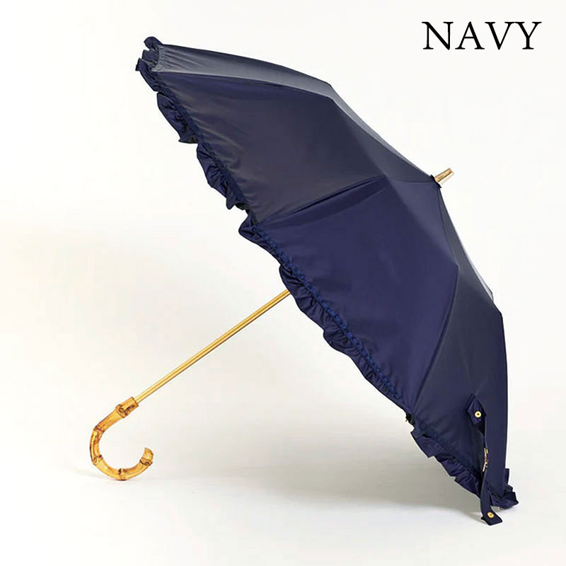 新品　アシーナニューヨーク 傘 　折りたたみ 日傘　黒　フリル　晴雨兼用 Athena New York アシーナニューヨーク 日傘 折りたたみ フリル