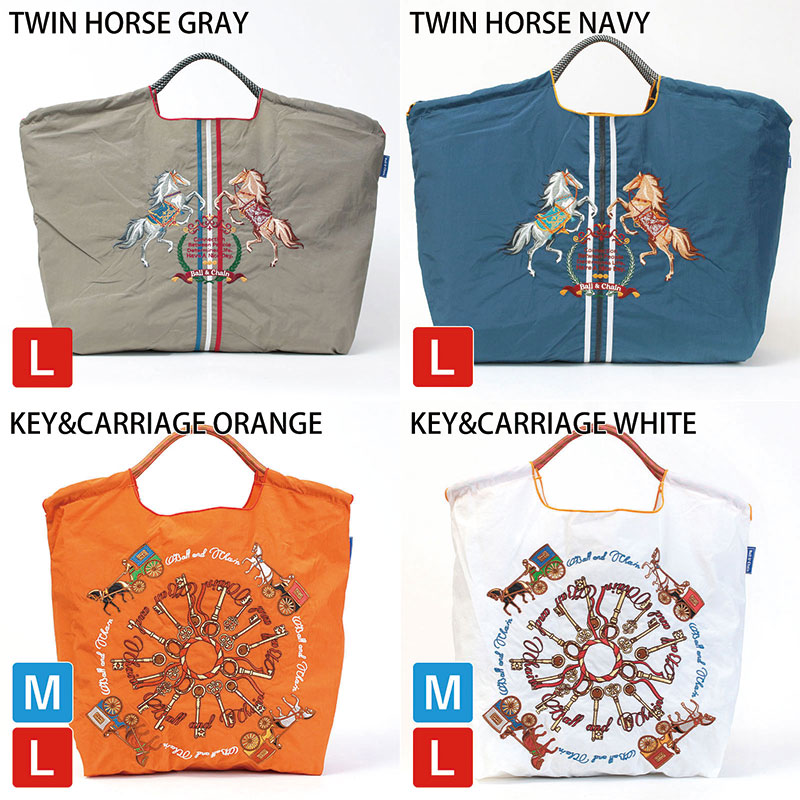 Ball&Chain エコバッグ 馬柄バリエーション 