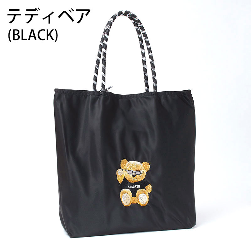 CHARUER トートバッグ シャルエ 動物柄 ナイロン アニマル 刺繍