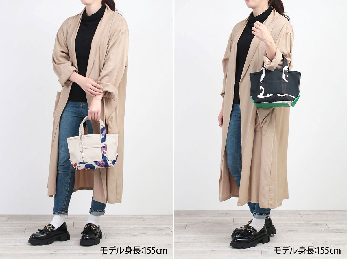 manipuri マニプリ トート スカーフ×帆布 Sサイズ : バッグと