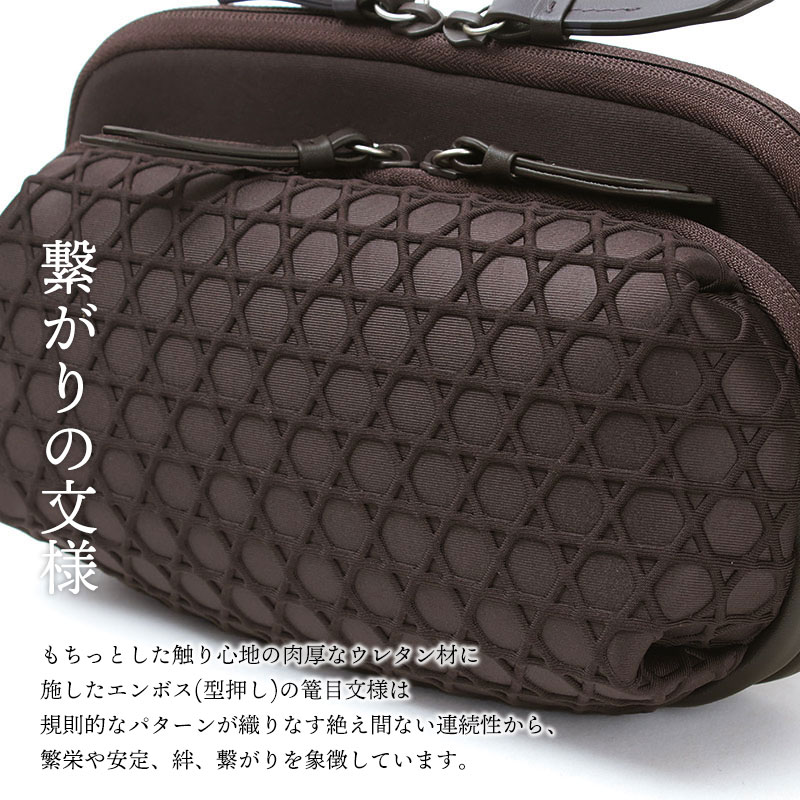 LAQUOH KAGOME ショルダーバッグ カゴメ模様について