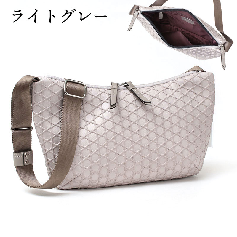 LAQUOH KAGOME ショルダーバッグ ライトグレー