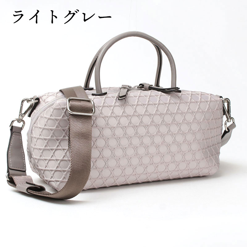 LAQUOH KAGOME ボストンバッグ ライトグレー