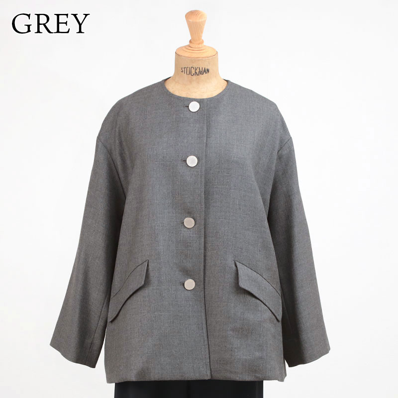 tww リントン ノーカラー グレー