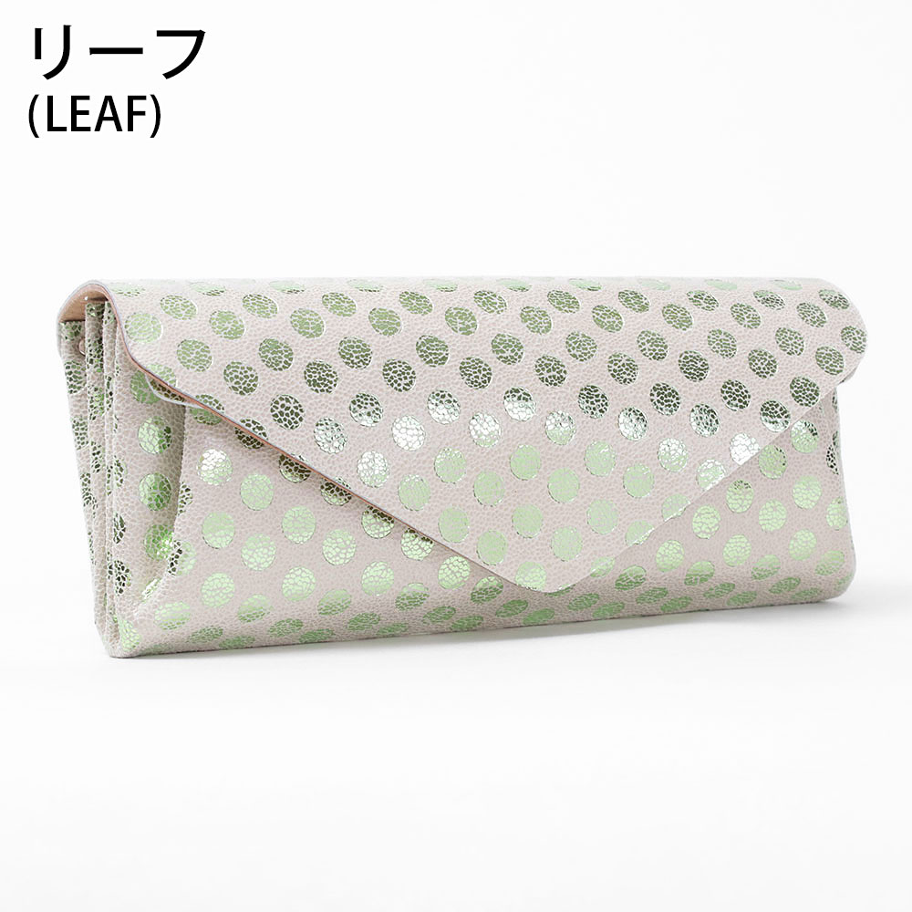 新品未使用　カーマイン　carmine 長財布　ロングウォレット　ドット Carmine/カーマイン】Dot Leather Long Wallet GRAY ドット