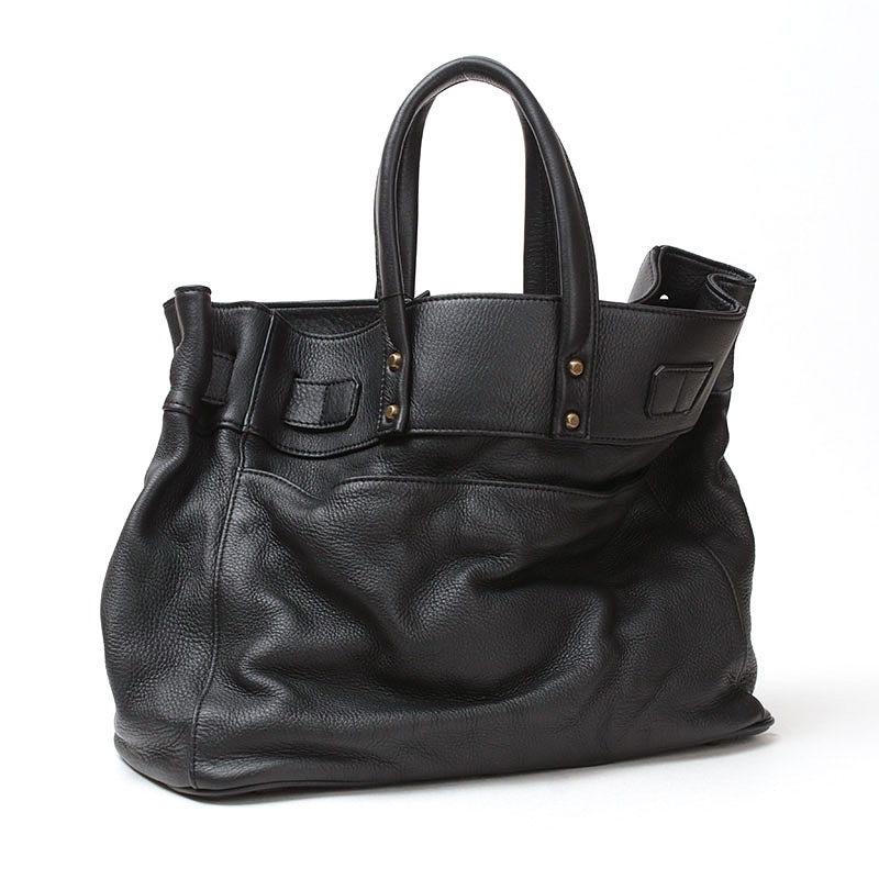 MUL STUD トートM MUL129ブラック洗い加工背面