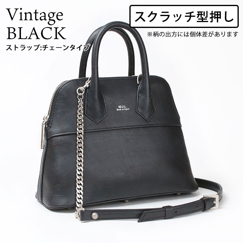 mul ラウンドトートS スクラッチV.BLACK