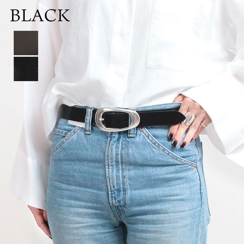 【みぃさま専用】LEFIJE/レフィエ 楕円バックルベルト　ブラック LEFIJE/レフィエ ベルト 30MM(506740273) | プラージュ(Plage