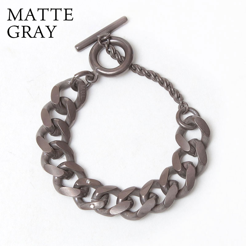 【m.u.l】マンテルブレスレット　カラーシルバー　新品未使用 M.U.L. ダイヤモンド マンテル Cチェーンブレス MULA-035S 1st