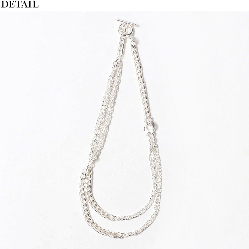 M.U.L】チェーンネックレス45‐1 ネックレス M.U.L. エムユーエル MIXチェーンマンテルネックレス 45cm