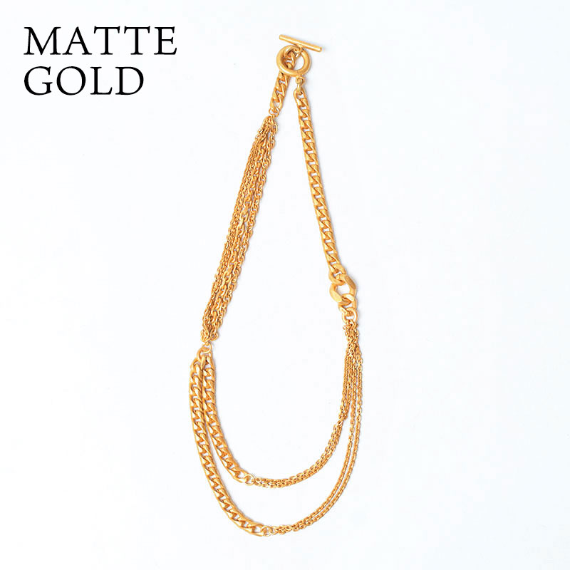 ネックレス M.U.L. エムユーエル MIXチェーンマンテルネックレス 45cm