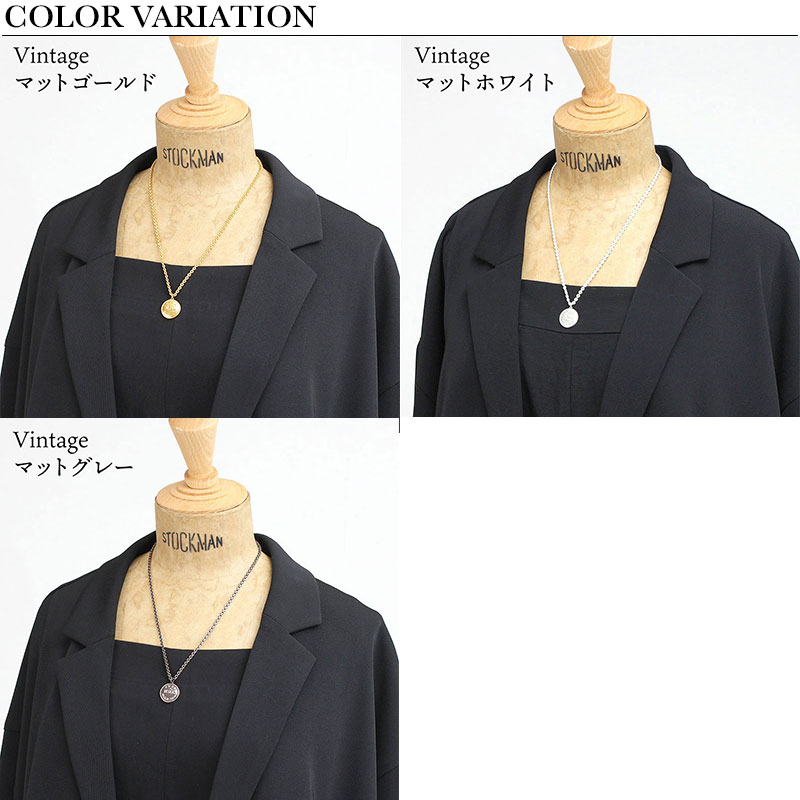 M.U.Lマットゴールド　ネックレス48cm M.U.L. エムユーエル アクセサリー コインネックレス48cm MULA-183
