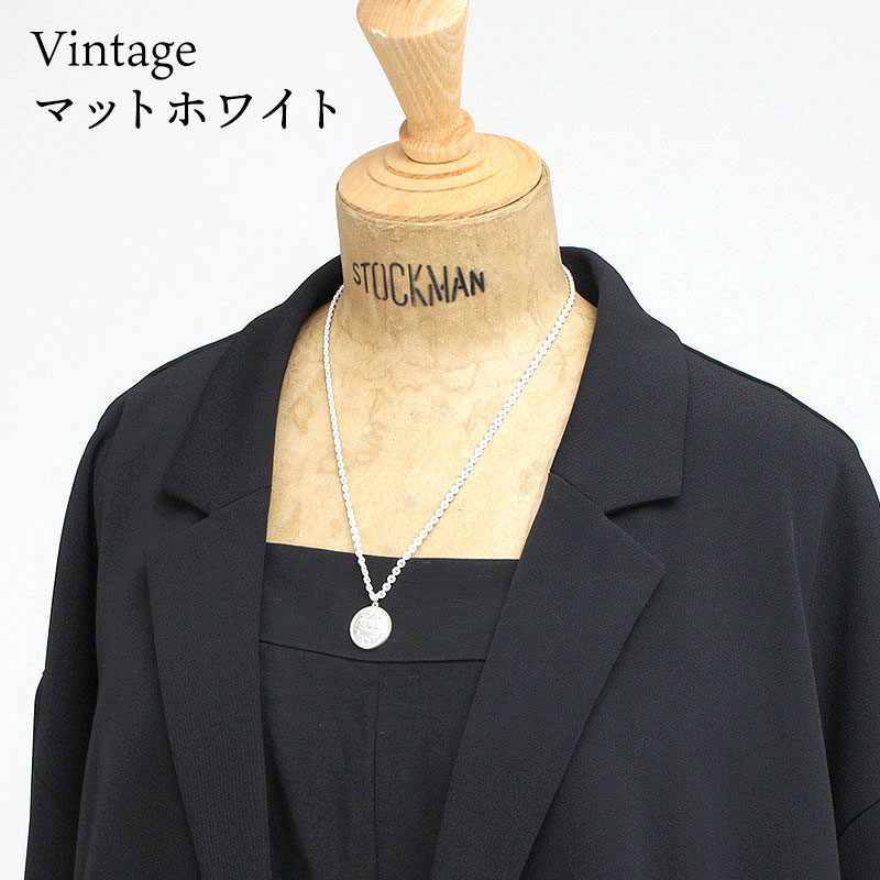 【新品】M.U.L. vintageマットホワイトネックレス 48cm M.U.L. エムユーエル アクセサリー コインネックレス48cm MULA-183