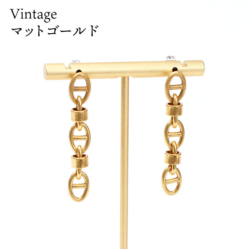 M.U.L.Yチェーンピアス マットゴールド ピアス M.U.L. エムユーエル アクセサリー チェーンピアス MULA-203