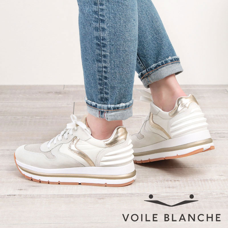 【新品】VOILE BLANCHE マラン スニーカー シルバー 37 24cm VOILE BLANCHE ボイルブランシェ スニーカー レディース 厚底