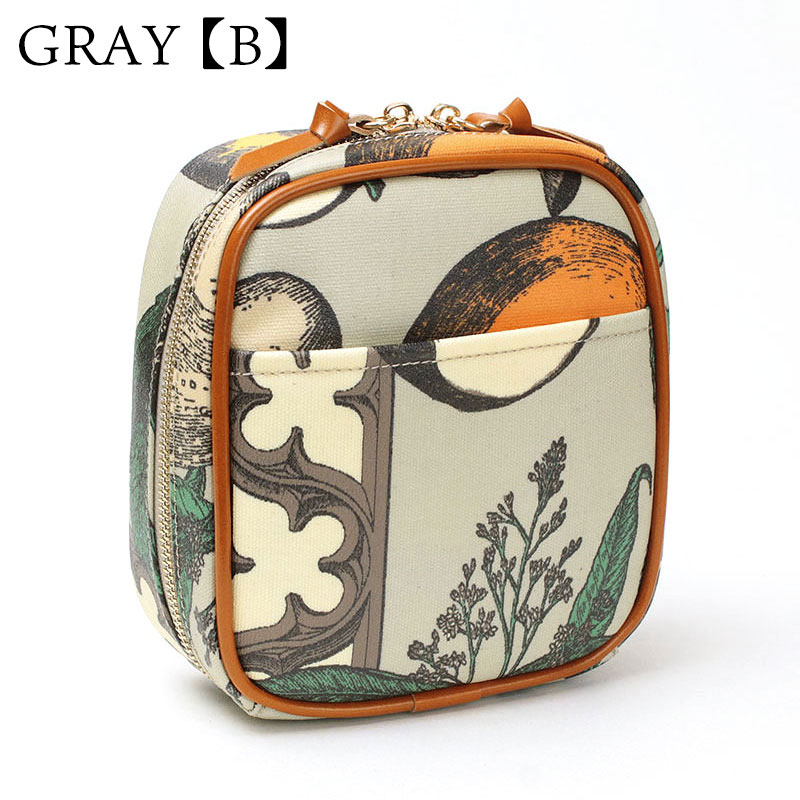 manipuri ラウンドポーチ グレーB