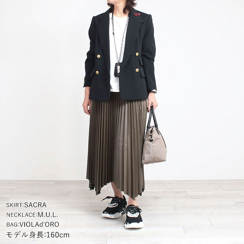 新品 MAISON MAVERICK PRESENTS スカート 25SS MAISON MARVERICK PRESENTS ベルト付 プリーツスカート GRAY