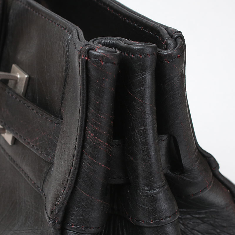 MUL STUD トートM スクラッチ型ヴィンテージブラック素材