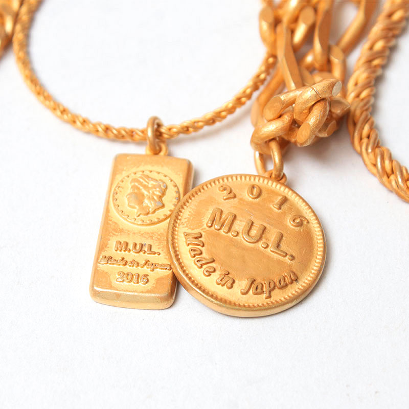 M.U.L. コインチェーンネックレス マットゴールド MULA-027 1st