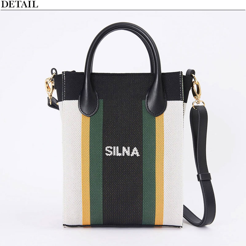 SILNA＞ニットカラーブロックトートバッグ（トートバッグ