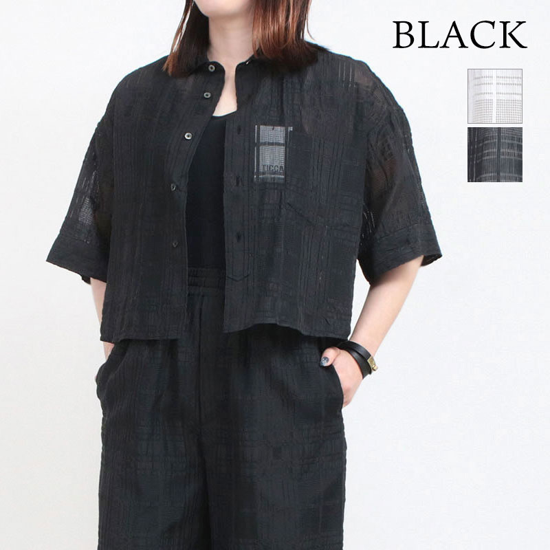 TICCA ティッカ レースチェックジャガード 半袖シャツ TBES-091