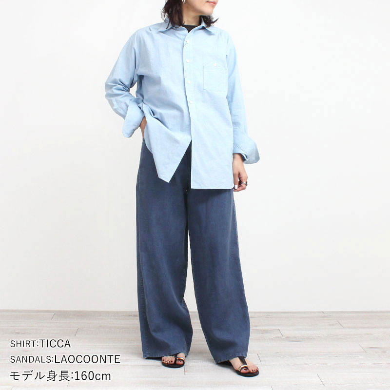TICCA（ティッカ） パンツ レディース リネンガーメントダイパンツ