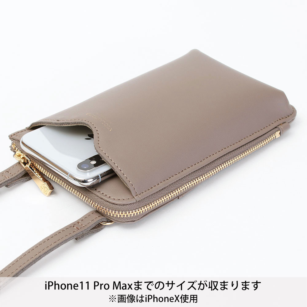 VIOLA d'ORO スマホポシェット 縦型 スプリットレザー ADRIA ヴィオラ