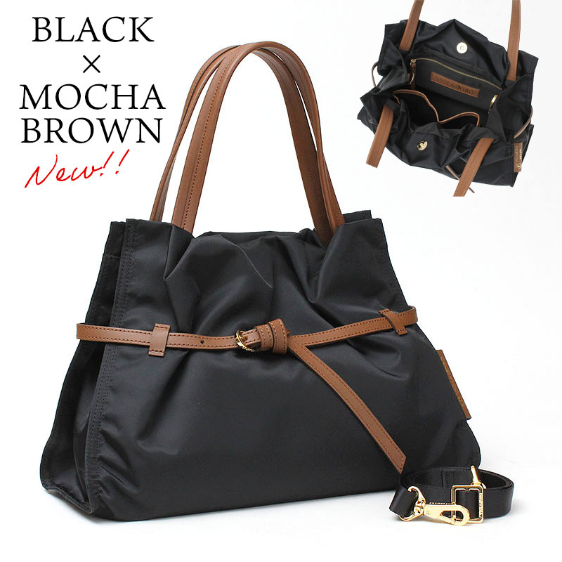 【美品】VIOLAd’ORO BIANCA トートバッグ S 2WAY トープ VIOLAd'ORO（ヴィオラドーロ） トートバッグ ナイロン V2293 BIANCA