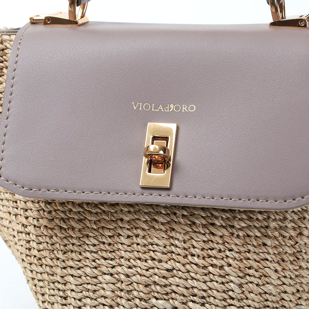 【極美品】VIOLAd'ORO ヴィオラドーロ タッセルアバカショルダー VIOLAd'ORO(ヴィオラドーロ)】タッセルショルダーバッグ | RIVE