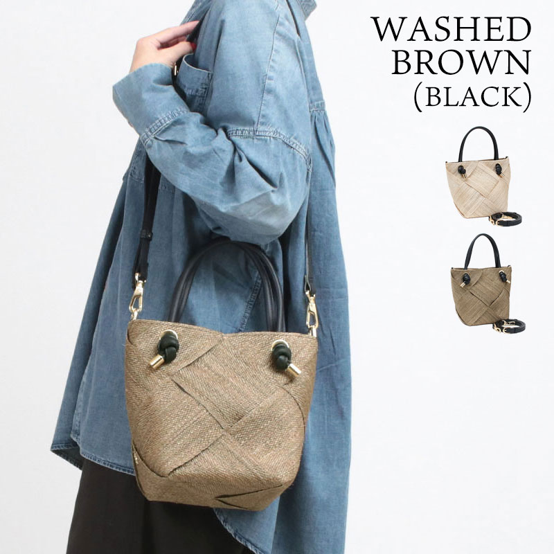 VIOLAd'ORO（ヴィオラドーロ） カゴバッグ アバカメッシュ 2WAYトート