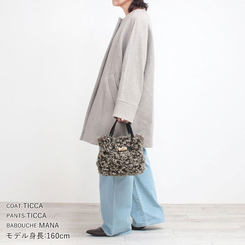 VIOLAd'ORO ファーバッグ トート ヴィオラドーロ エコファー 2WAY