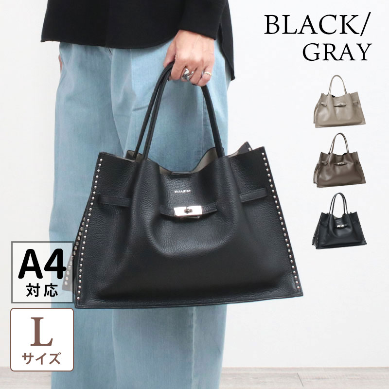 VIOLAd'ORO（ヴィオラドーロ） トートバッグ スタッズ付き MIRO STUDS