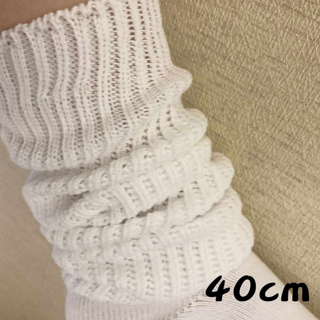 まんじゅう　希少【日本製】当時物ルーズソックス4点セット ルーズソックス 40cm 60cm 80cm 制服 22~24cm コスプレ 高校生 レトロ