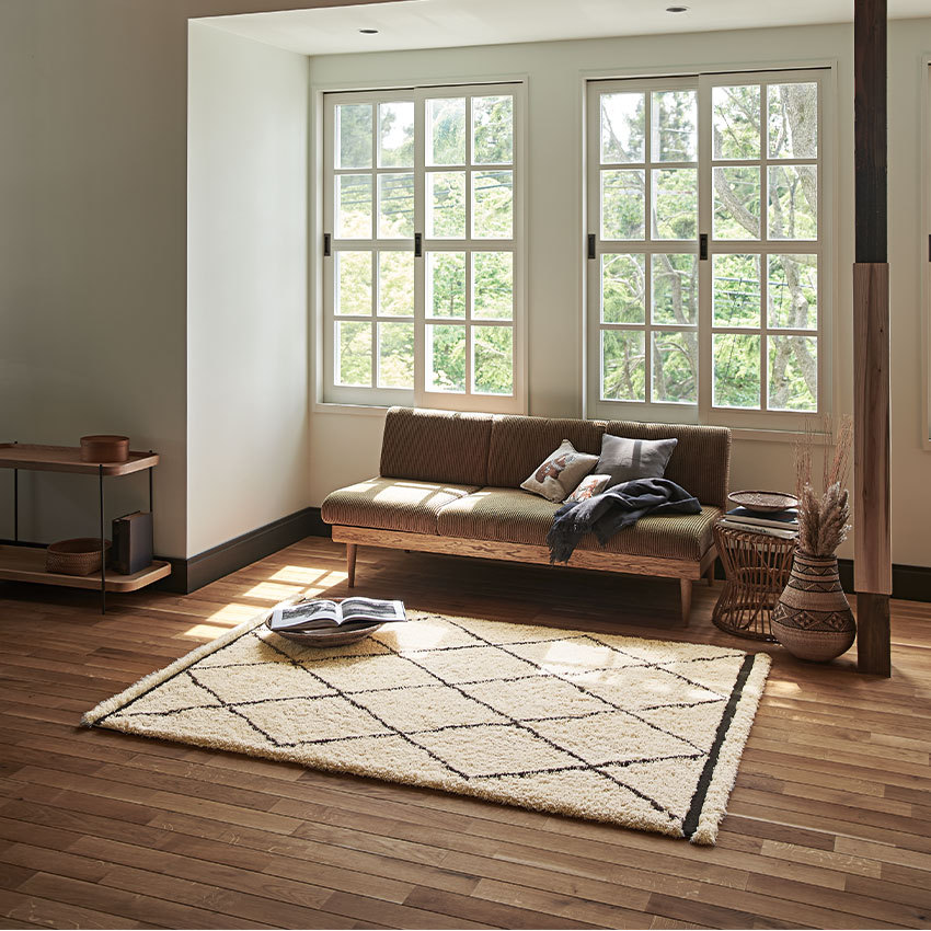 東リ（TOLI） ラグ ラグマット 140×200cm 日本製 ベニワレン柄