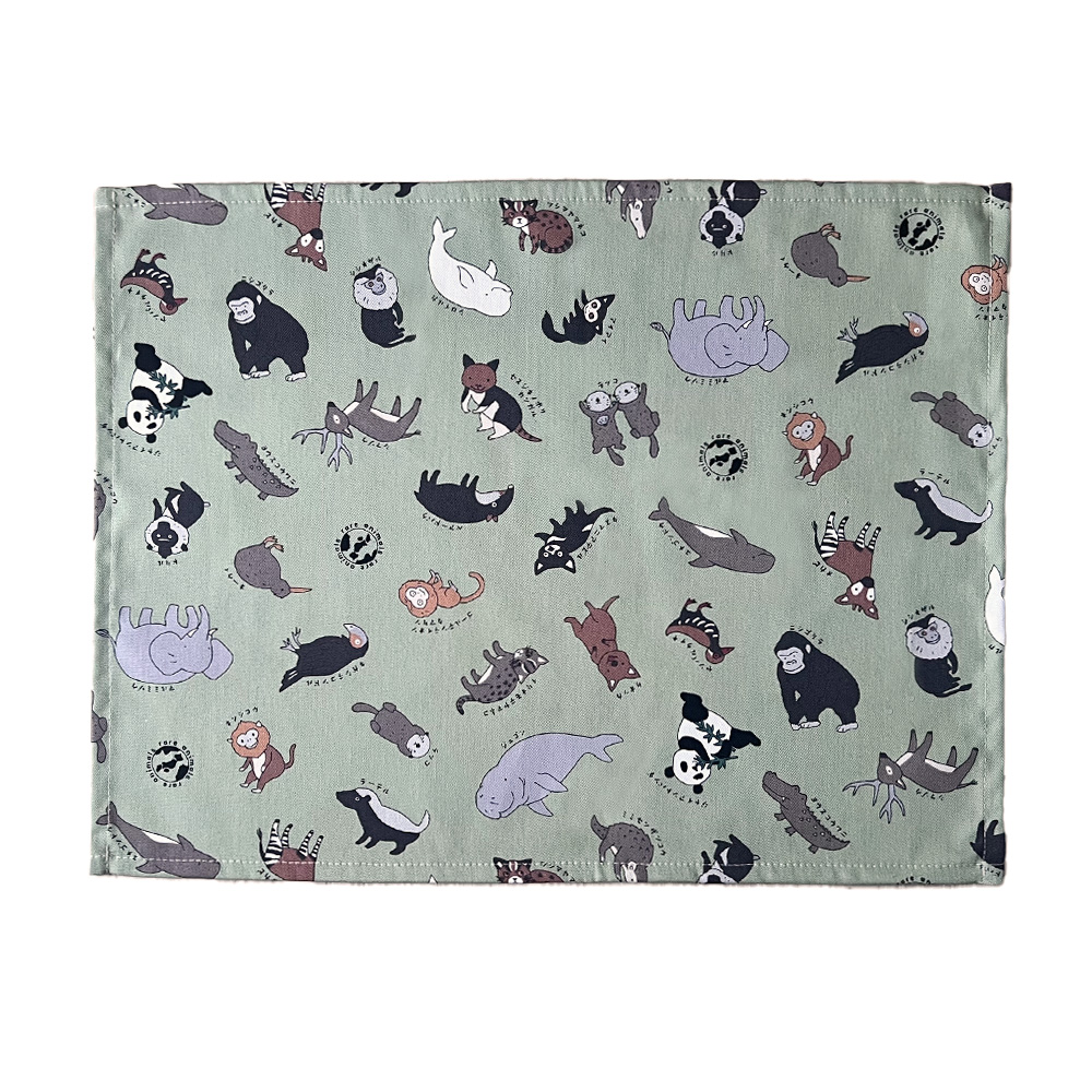 ランチョンマット おしゃれ 北欧 布 42×32cm どうぶつ 日本製 fabrizm ティーマット 子供用  吸水 かわいい | fabrizm | 02